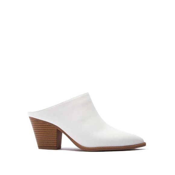 FINAL PRICE! White Vegan Leather Mule Boots - Picture 4 of 8